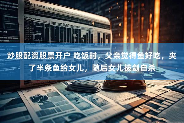炒股配资股票开户 吃饭时，父亲觉得鱼好吃，夹了半条鱼给女儿，随后女儿拔剑自杀